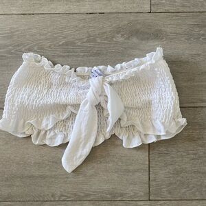 Olivaceous White Crop Top-Small